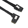 Miniatyrbild 5 av 7: Intern Mini Breakout-kabel H0508 SAS SFF-8087 90 graders serverarraykortlinje 0,8 meter
