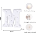Miniatyrbillede 3 af 3: LED Bogstavlys Alfabetisk Lysende Skilt til Natlys Hjemmefest Fødselsdag Bryllup Bar Dekoration