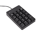 Miniatyrbillede 6 af 7: Nummerblok kablet 19 taster USB-interface drevfri bærbar sort bærbar numerisk tastatur til kontorbank supermarked