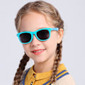 Miniatyrbillede 2 af 6: 3-pak børnesolbriller til drenge piger børn polariserede solbriller Black+blue+light Blue
