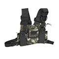 Miniatyrbillede 5 af 7: YINI Tone Walkie Talkies Opbevaringsbrysttaske Justerbar Front Pack Pouch Bære BrystDigital Camouflage