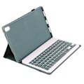 Miniatyrbillede 3 af 7: Tablet-tastatur magnetisk beskyttende etui BT-forbindelse slank trådløst tastatur til Tab P11 Plus 2021 P11 2020 mørkegrøn