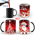 Miniatyrbild 5 av 5: Jul Färgförändrande Mugg Keramisk Termisk Kaffe Frukostmugg