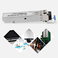 Miniatyrbillede 6 af 7: SFP-FE-LH80-SM1550-BIDI 80KM 100MB Single-mode Single Fiber Transceiver Optical Module