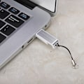 Pikkukuva 4 / 7: 16 Gt:n kannettava työntö- ja veto-USB2.0-muistitikku ketjulla Windows Vista/7/10/Mac White