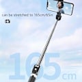 Miniatyrbillede 4 af 7: Selfie Stick, Ny 6 i 1 Bluetooth Selfie Stick med Lys, Foldbar Selfie Stick Tripod (Sort, Dobbelte Udfyldningslys)