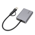 Miniatyrbillede 2 af 7: Type C til dobbelt HD-adapter 1080P understøttet Plug and Play aluminiumlegering USB til HD-adapter til bærbar computer stationær pc
