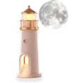 Miniatyrbillede 1 af 6: LED Natlampe Fyrtårn Fjernbetjening Månelys Projektionslampe Skrivebords Kreativ Design Avanceret Dekoration til Soveværelse, Stue, Gave