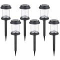 Miniatyrbillede 1 af 5: Udendørs solcellelamper,   6 pak solcellelamper til haven, vandtætte skiftende udendørslamper - Større solpanel til have, terrasse, gårdhave, stidekoration