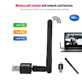 Pikkukuva 6 / 7: 300Mbps langaton USB2.0-verkkokortti WIFI-sovitin Dongle-signaalin lähetin-vastaanotin 2,4 GHz