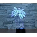 Miniatyrbillede 5 af 7: 3D Kokosnødtræ Fjernbetjening 16 Farve Natlys Illusion Akryl LED Bordlampe Sengelampe Børneværelse Skrivebordsdekoration Fødselsdagsgaver