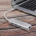 Miniatyrbilde 7 av 7: DM HE84 Gigabit USB Ethernet-adapter 3.0 HUB 1000M kablet nettverkskort USB til RJ45 Free Drive