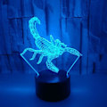 Miniatyrbilde 1 av 6: LED Dyr Scorpione Form 3D Nattelys, Barnelys 16-Farge Dimbar med Fjernkontroll Smart Berøring, Jule- og Bursdagsgaver for Gutter og Jenter