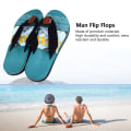 Miniatyrbilde 4 av 6: Herre Flip Flops Lett Komfortable 4 Punkts Flip Flop Thong Slides for Ferie Utendørsaktiviteter Daglig Bruk Green 41/255mm