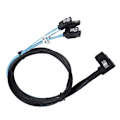 Miniatyrbilde 2 av 7: Cabledeconn MINI SAS 36P Flat Elbow Vinklet 90 Grader til 4*SATA Server Overføringskabel