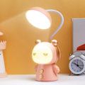 Miniatyrbild 3 av 4: Unik skrivbordslampa LED nattlampa för barn Student Learning Eye Protection Lamp USB uppladdningsbar hem sovrum skrivbord (rosa)