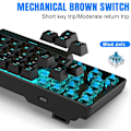 Miniatyrbillede 2 af 8: Mekanisk Gaming Tastatur, RGB Baggrundsbelyst Kabelforbundet Tastatur, 68 Taster Computer Tastatur med Flere Lystilstande til Windows/Desktop/Bærbare/PC Black