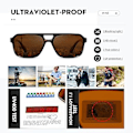 Pikkukuva 5 / 5: Polarisoidut Retro Aviator -aurinkolasit naisille ja miehille, vintage 70-luvun neliönmalliset aurinkolasit Tortoiseshell/Brown