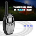 Miniatyrbild 3 av 7: 1 Set Walkie Talkie 2-vägs radio Intercom Upp till 3 km räckvidd för barn Present Grå