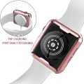 Miniatyrbild 5 av 5: [2-Pack] 38mm Fodral för Apple Watch  Skärmskydd, Övergripande Skyddande Fodral TPU HD Ultratunt Skydd (1 Rosa + 1 Transparent)