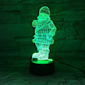 Miniatyrbillede 2 af 7: Uruzuo Glædelig Jul Træ Julemand 3D Illusion Natlys Legetøj Snemand Lampe, Skrivebord Julelys Fødselsdag Dekorationer Gaver Fest Værelse Dekoration
