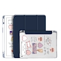 Miniatyrbild 1 av 5: Fodral för Ipad Pro(10,5 tum) med inbyggt pennhållare, smartfodral, [stödjer pennladdning] automatisk väckning/sömn, genomskinligt bakstativskydd generation - N