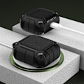 Miniatyrbillede 7 af 7: Hovedtelefonbeskyttende TPU-etui Anti-tabt med karabinhage til IOS Earbuds 3 Sort Sort