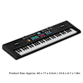 Miniatyrbillede 4 af 6: Keyboard Piano Instrument 61 Tangenter Elektrisk Multifunktionel med USB-kabel Mikrofon MQ6189