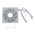 Miniatyrbilde 1 av 7: 120mm vifte ARGB vifte for kabinett 5V 3 Pin ARGB LED vifte for kjøling av kabinett for CPU-kjøler CPU vannkjøler datamaskin reversert blad hvit