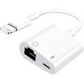 Miniatyrbild 1 av 6: Lightning till Ethernet-adapter med laddning, [Apple MFi-certifierad] RJ45 till Lightning Ethernet LAN-nätverksadapter, stöder 100 Mbps höghastighetsethernet