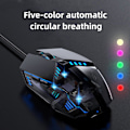 Miniatyrbillede 2 af 7: Ledningsforbundet Gaming Mus, Optisk USB Mus til Laptop/Desktop, Ergonomisk, med 6 Programmerbare Knapper, 4 Justerbare DPI op til 4000 DPI