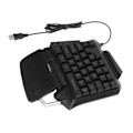 Miniatyrbillede 3 af 7: Enhånds tastatur 35-tasters USB kablet bærbar mekanisk gaming tastatur med LED-baggrundsbelysning