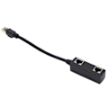 Miniatyrbillede 1 af 7: Ethernet Splitter Praktisk Stabil Pålidelig Holdbar Sort CAT8 Netværkskabel Adapter til Hjemmekontor