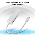 Miniatyrbild 2 av 7: USB 3.0 HUB Typ C till RJ45 Ethernet 3 portars USB-adapter