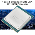 Miniatyrbild 7 av 7: CPU-processor 4 kärnor 8 trådar 3,6 GHz LGA 2011 officiell version passar för Intel Xeon E5-1620