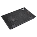 Miniatyrbillede 3 af 7: Bærbar computer køler kølepude base USB 2 ventilatorer justerbar vinkel monteringer til notesbog (sort)