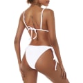 Miniatyrbild 2 av 6: WJSM Dam Triangle Bikini Blommig String Bikini Set Tvådelad Baddräkt Baddräkter 1-white M