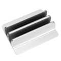 Miniatyrbillede 2 af 7: Bærbar computerholder Vertikal 2 slots Aluminiumlegering Justerbar bærbar computerstand til hjemmekontor Desktop Tablet Notebook