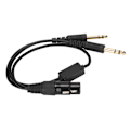 Miniatyrbilde 4 av 7: XLR til GA dobbel plugg kabeladapter for Airbus hodetelefonadapter for luftfartshodetelefoner med 5 pinner