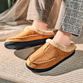 Miniatyrbild 6 av 6: Herr Clog Tofflor i Minnesskum Bekväma Handgjorda Stygn Mikrosuede Slip-on Husskor Med Stöd för Fotvalvet Varma Fodrade i Konstpäls Gummisula Inomhus Utomhus