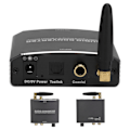Miniatyrbilde 5 av 7: Digital til analog lydkonverter Alumimum Alloy Grey T‑609B Adapter Bred spenning 100‑240VAU Plugg