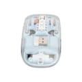 Miniatyrbild 4 av 7: Trådlös Bluetooth-mus Transparent Clear Cool Shell Mute Click Färgglada Andningsljus Bärbar datormöss Blå
