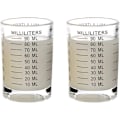 Miniatyrbillede 1 af 5: Shotglas Målkop 3 Ounce/90ml Flydende Tungt Højt Espressoglas 2 Stk ( Sort 90ml 2stk)