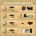 Miniatyrbillede 2 af 9: PS4 Gaming Headset med 7.1 Surround Sound, PC Headset med støjreducerende mikrofon og LED-lys, H3 Over Ear-hovedtelefoner til Nintendo Switch, PS5, Xbox O Yellow