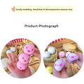 Miniatyrbillede 5 af 7: Udpak Steamed Stuffed Bun Squeeze Toy, Sensoriske Legetøj, Kunstig Rebound Bun Toy med En Mini Steamer, Langsomt Stigende Simulering Dekompression Legetøj