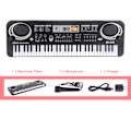 Miniatyrbillede 4 af 5: 61-tangenters elektrisk digitalt keyboard klaver musikinstrumenter legetøj til børn med mikrofon