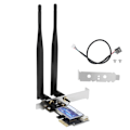 Miniatyrbillede 1 af 7: WRRealtek RTL8822CE Bluetooth 5.0 2.4GHz 5GHz PCI1X Trådløs Netværksadapter