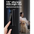 Miniatyrbilde 5 av 9: Trådløs videodørklokke - Videosamtalesystem Smart WiFi videodørklokke med 4,3 tommers 1080P HD-skjerm/nattsyn / 170° visningsvinkel