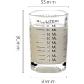 Miniatyrbillede 2 af 5: Shotglas Målkop 3 Ounce/90ml Flydende Tungt Højt Espressoglas 2 Stk ( Sort 90ml 2stk)