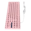 Miniatyrbild 4 av 7: Gamingtangentbord USB Rund 87 Tangenter Färgglad Bakgrundsbelyst Ergonomisk Mekanisk Touch Trådbundet Tangentbord för Stationär Dator Bärbar Dator PC Rosa